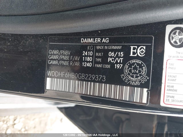 Продажа на аукционе авто 2016 Mercedes-benz E 400 4matic, vin: WDDHF6HB0GB229373, номер лота: 12613392