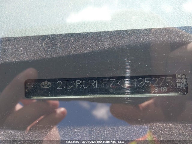 Продаж на аукціоні авто 2019 Toyota Corolla, vin: 2T1BURHE7KC135275, номер лоту: 12613416
