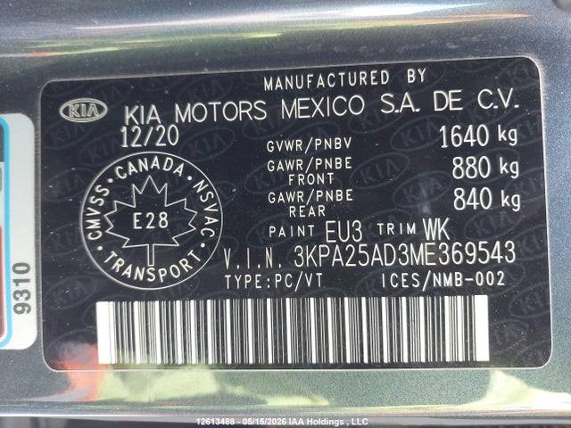 KIA RIO S 2021 3KPA25AD3ME369543 Image 19