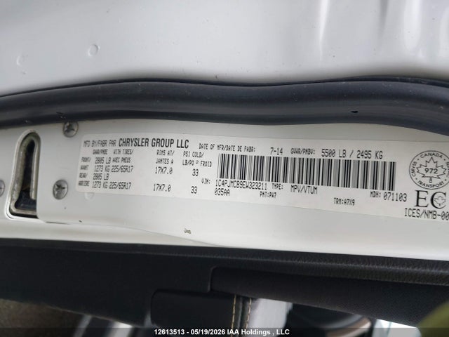 Продажа на аукционе авто 2014 Jeep Cherokee Latitude, vin: 1C4PJMCB9EW323211, номер лота: 12613513