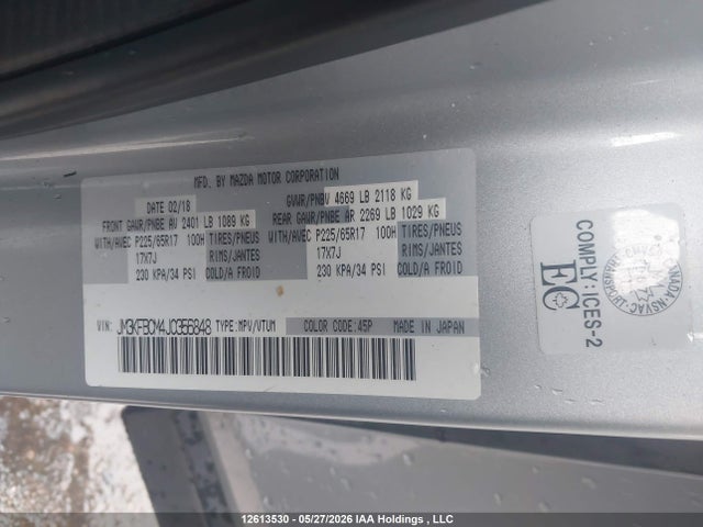 JM3KFBCM4J0356848 Mazda Cx-5 Touring