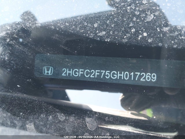 Продаж на аукціоні авто 2016 Honda Civic Ex 4dr, vin: 2HGFC2F75GH017269, номер лоту: 12613539