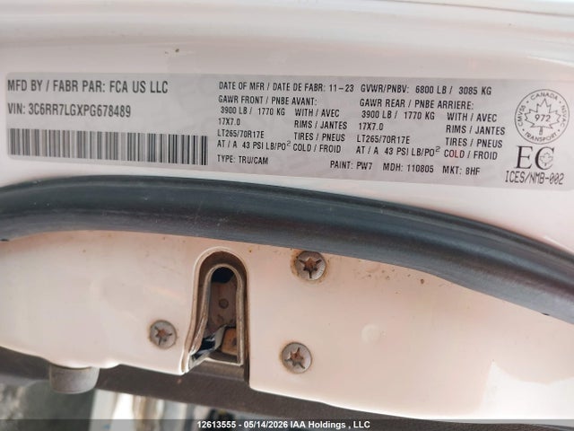 3C6RR7LGXPG678489 RAM 1500 Classic Slt