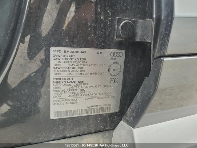 WA1BNAFY4J2152439 Audi Q5 Premium Plus