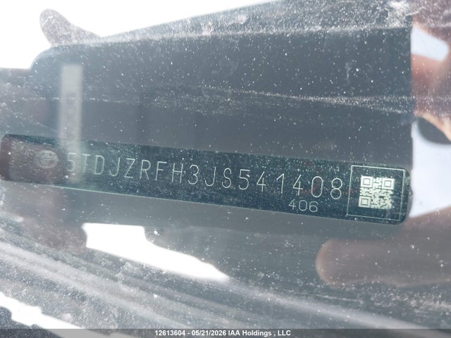 5TDJZRFH3JS541408 Toyota Highlander Xle