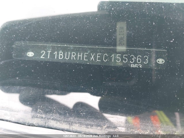 2T1BURHEXEC155363 Toyota Corolla L/le/le Pls/prm/s/s Pls