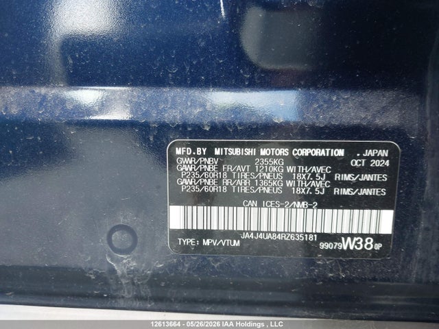 JA4J4UA84RZ635181 Mitsubishi Outlander Es