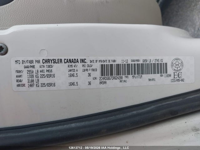 Aukcja sprzedaży 2013 Dodge Grand Caravan Se, vin: 2C4RDGBG7DR624288, numer aukcji: 12613712