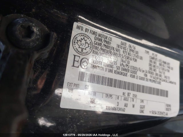 2016 Ford Focus Se მანქანა იყიდება აუქციონზე, vin: 1FADP3K24GL349416, აუქციონის ნომერი: 12613778