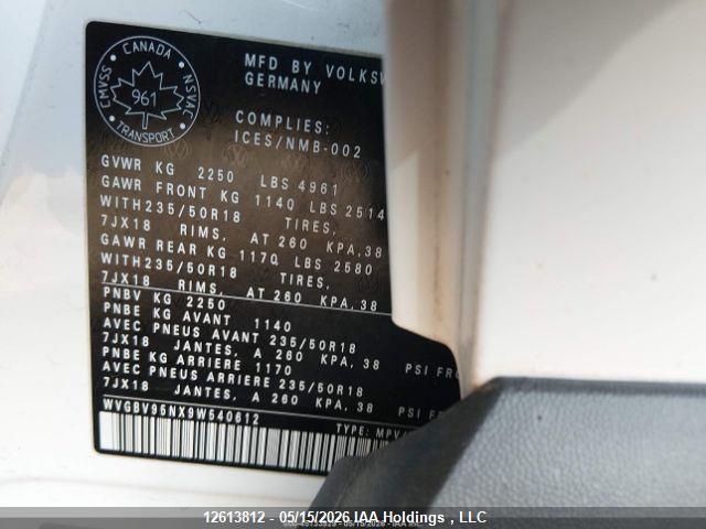 Продаж на аукціоні авто 2009 Volkswagen Tiguan Se/sel, vin: WVGBV95NX9W540612, номер лоту: 12613812