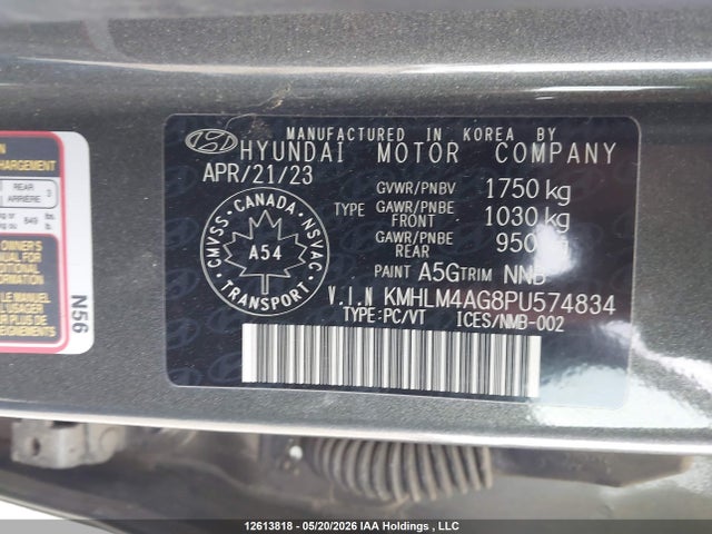 KMHLM4AG8PU574834 Hyundai Elantra Preferred Ivt