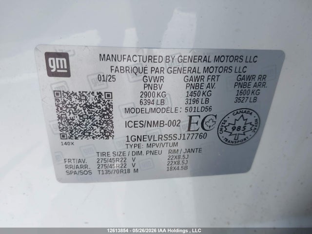 1GNEVLRS5SJ177760 Chevrolet Traverse Rs