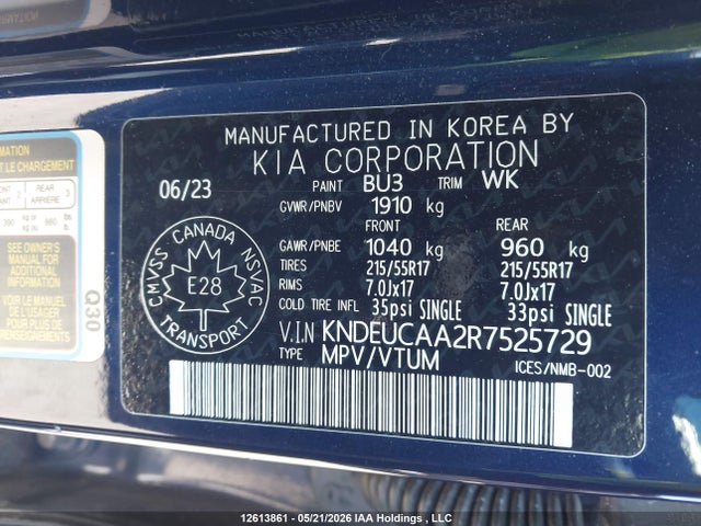 2024 Kia Seltos S მანქანა იყიდება აუქციონზე, vin: KNDEUCAA2R7525729, აუქციონის ნომერი: 12613861