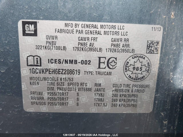 Aukcja sprzedaży 2014 Chevrolet Silverado 1500 1wt/2wt, vin: 1GCVKPEH6EZ208619, numer aukcji: 12613937
