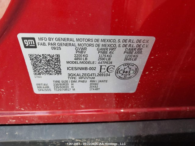 Aukcja sprzedaży 2026 Gmc Terrain Denali, vin: 3GKALZEG4TL269104, numer aukcji: 12613951