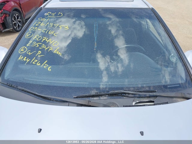 2003 Honda Civic Si/si-g მანქანა იყიდება აუქციონზე, vin: 1HGEM229X3L807440, აუქციონის ნომერი: 12613953
