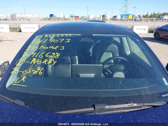 12614073 :رقم المزاد ، 5YJ3E1EB6PF416628 vin ، 2023 Tesla Model 3 Long Range مزاد بيع