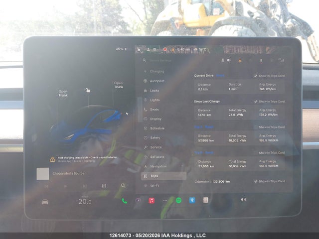 12614073 :رقم المزاد ، 5YJ3E1EB6PF416628 vin ، 2023 Tesla Model 3 Long Range مزاد بيع