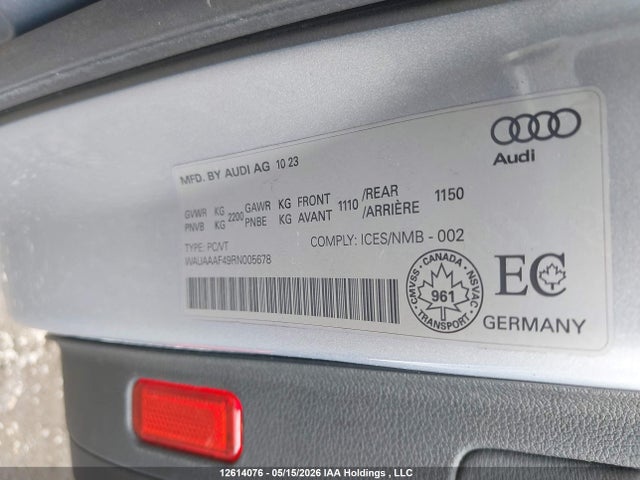 Продаж на аукціоні авто 2024 Audi A4 Komfort 45, vin: WAUAAAF49RN005678, номер лоту: 12614076
