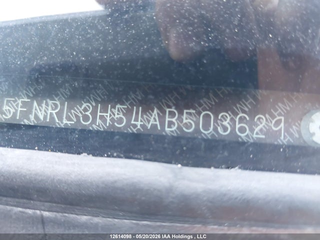12614098 :رقم المزاد ، 5FNRL3H54AB503629 vin ، 2010 Honda Odyssey Se مزاد بيع