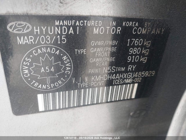 KMHDH4AHXGU485929 Hyundai Elantra Se/sport/limited