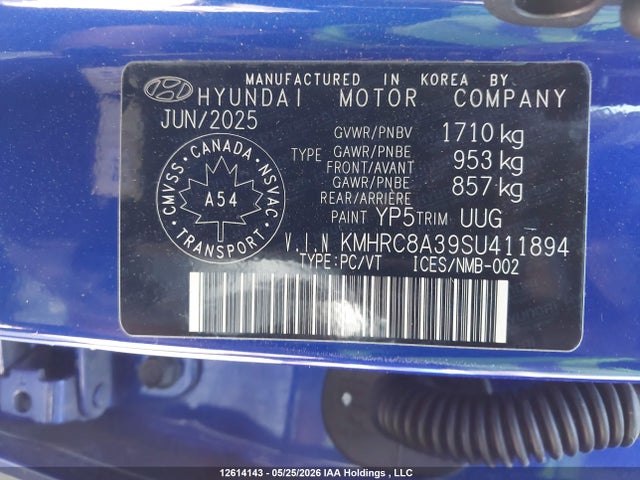 KMHRC8A39SU411894 Hyundai Venue