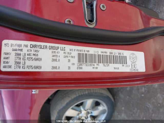 Продаж на аукціоні авто 2014 Ram 1500 Slt, vin: 1C6RR7TT5ES189744, номер лоту: 12614168