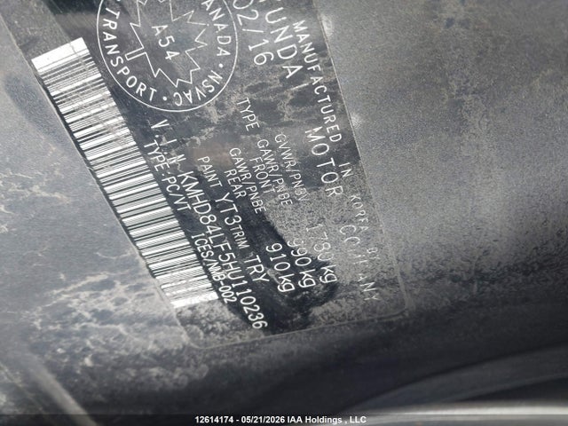 KMHD84LF5HU110236 Hyundai Elantra