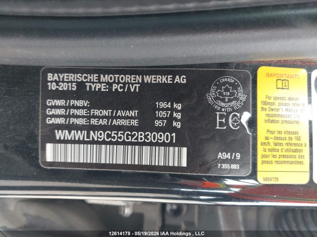 Aukcja sprzedaży 2016 Mini Cooper S Clubman, vin: WMWLN9C55G2B30901, numer aukcji: 12614178
