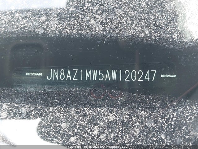 12614193 :رقم المزاد ، JN8AZ1MW5AW120247 vin ، 2010 Nissan Murano S/sl/le مزاد بيع