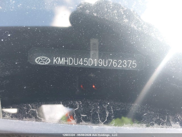 2009 Hyundai Elantra Gl/l მანქანა იყიდება აუქციონზე, vin: KMHDU45D19U762375, აუქციონის ნომერი: 12603324