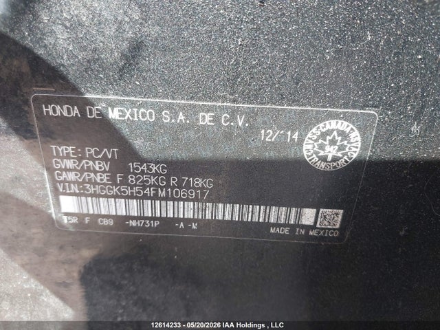 3HGGK5H54FM106917 Honda FIT LX