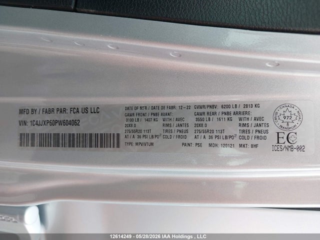 1C4JJXP60PW604062 Jeep Wrangler 4xe Unlimited Sahara