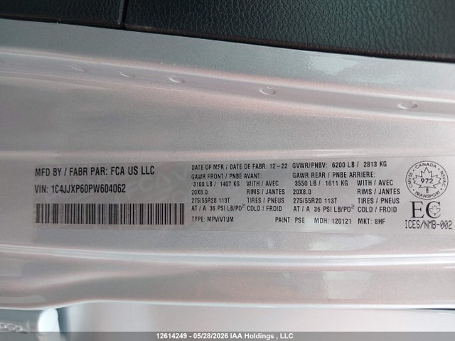 1C4JJXP60PW604062 Jeep Wrangler 4xe Unlimited Sahara