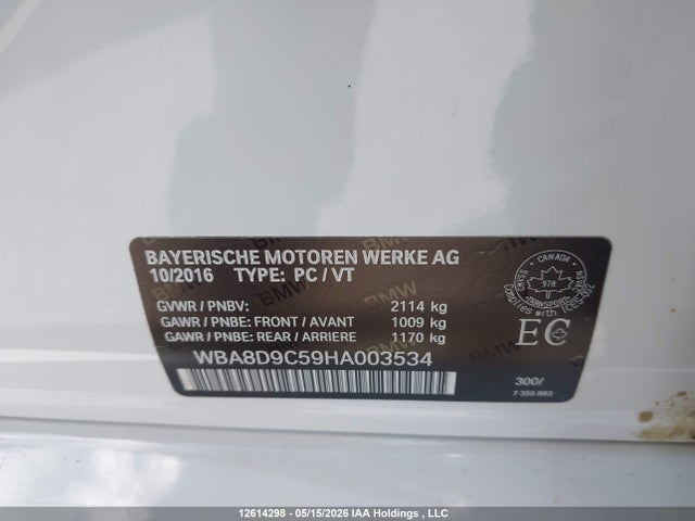 Продаж на аукціоні авто 2017 Bmw 330i Xdrive, vin: WBA8D9C59HA003534, номер лоту: 12614298
