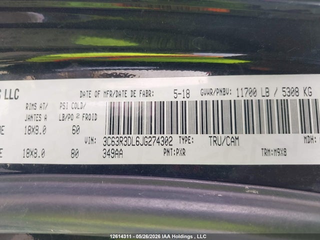3C63R3DL6JG274302 RAM 3500 Slt