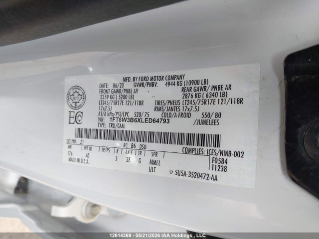 1FT8W3B6XLED64793 Ford F350 Super Duty