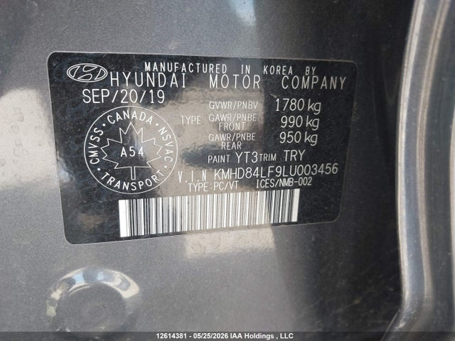 KMHD84LF9LU003456 Hyundai Elantra Sel/value/limited