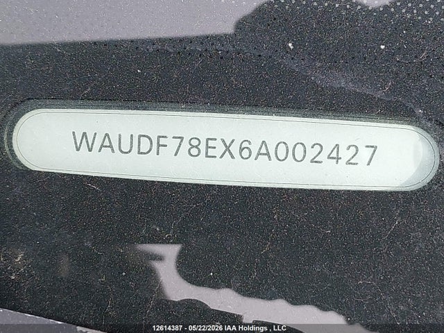 Aukcja sprzedaży 2006 Audi A4, vin: WAUDF78EX6A002427, numer aukcji: 12614387
