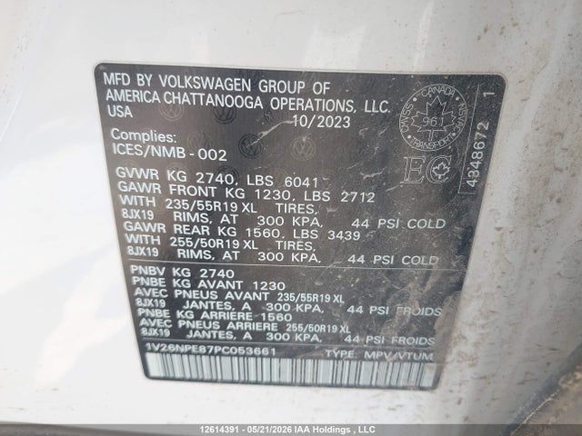 Aukcja sprzedaży 2023 Volkswagen Id.4 Pro, vin: 1V26NPE87PC053661, numer aukcji: 12614391