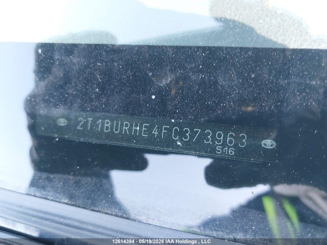 Продажа на аукционе авто 2015 Toyota Corolla L/le/le Pls/prm/s/s Pls, vin: 2T1BURHE4FC373963, номер лота: 12614394