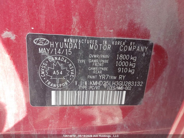 KMHD25LH3GU283132 Hyundai Elantra Gt Gl