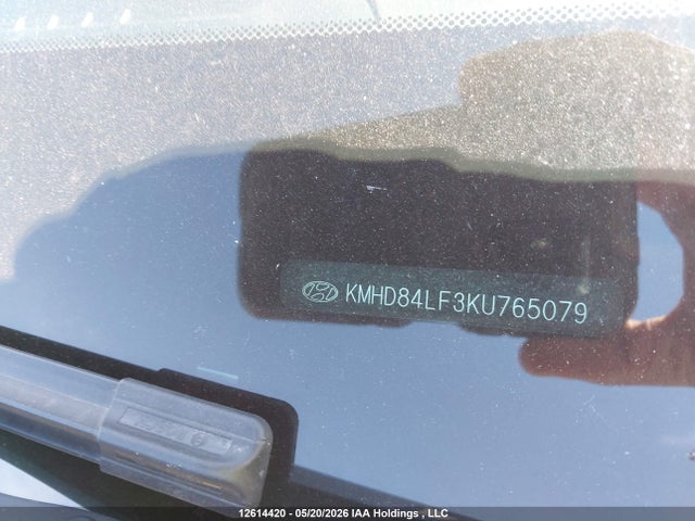 12614420 :رقم المزاد ، KMHD84LF3KU765079 vin ، 2019 Hyundai Elantra Luxury مزاد بيع