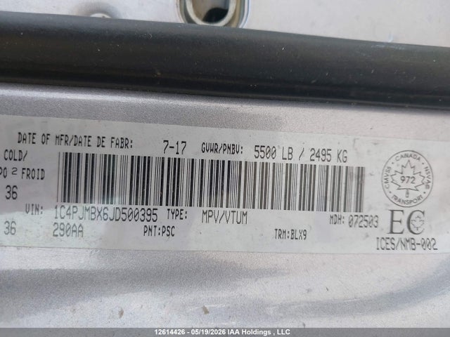 Jeep Cherokee 2018 1C4PJMBX6JD500395 Image 9