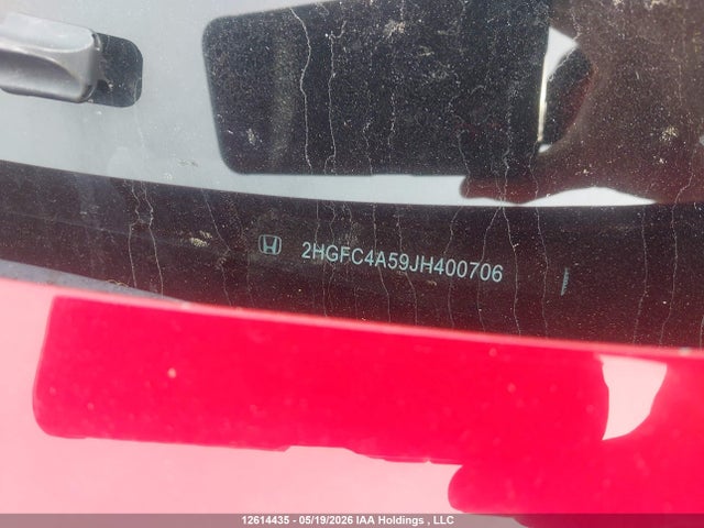 2018 Honda Civic Lx მანქანა იყიდება აუქციონზე, vin: 2HGFC4A59JH400706, აუქციონის ნომერი: 12614435