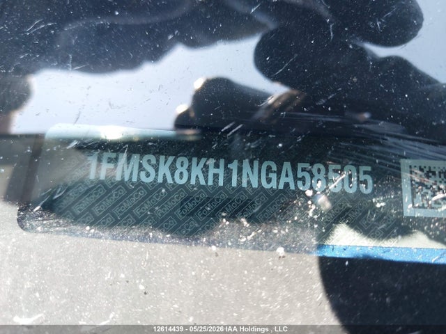 12614439 :رقم المزاد ، 1FMSK8KH1NGA58505 vin ، 2022 Ford Explorer St-line مزاد بيع