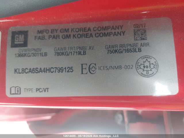 Chevrolet SPARK LS 2017 KL8CA6SA4HC799125 Image 9