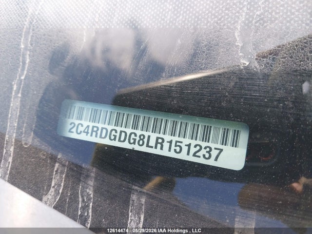 12614474 :رقم المزاد ، 2C4RDGDG8LR151237 vin ، 2020 Dodge Grand Caravan Crew Plus مزاد بيع