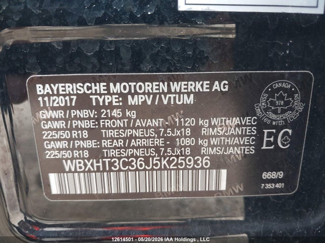 2018 Bmw X1 Xdrive28i მანქანა იყიდება აუქციონზე, vin: WBXHT3C36J5K25936, აუქციონის ნომერი: 12614501