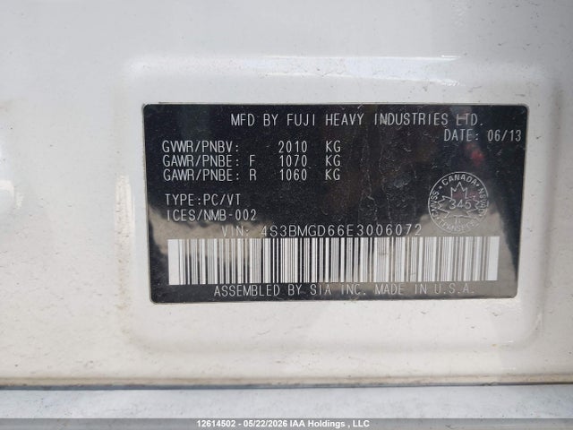 4S3BMGD66E3006072 Subaru Legacy